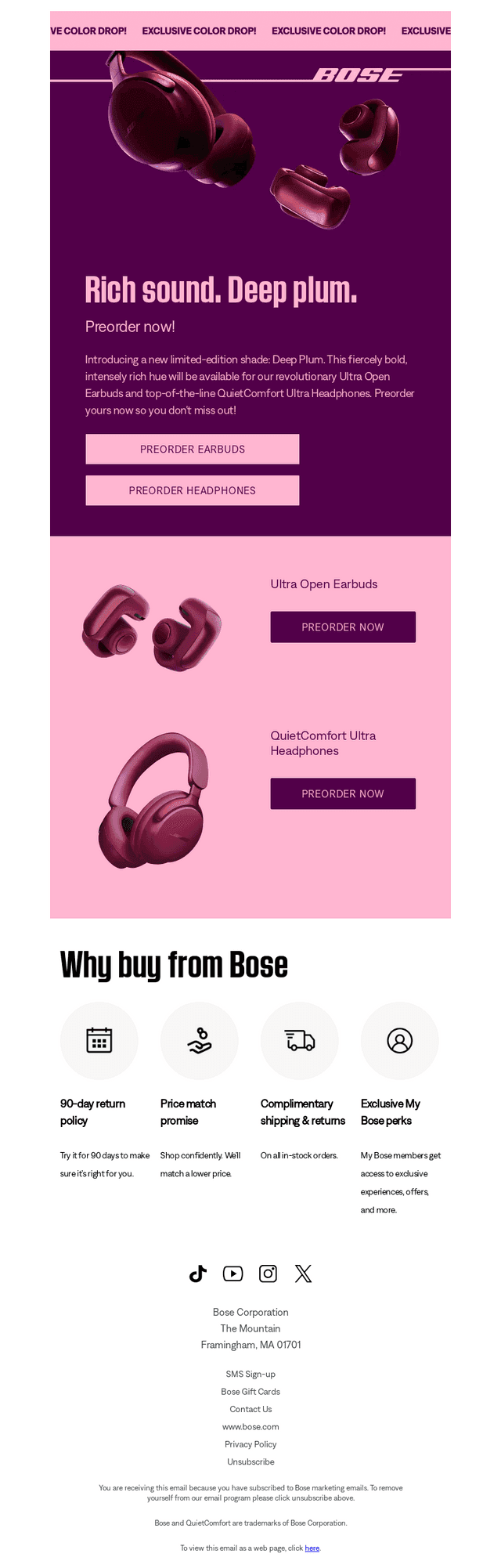 NEW exclusive color drop: Deep Plum!