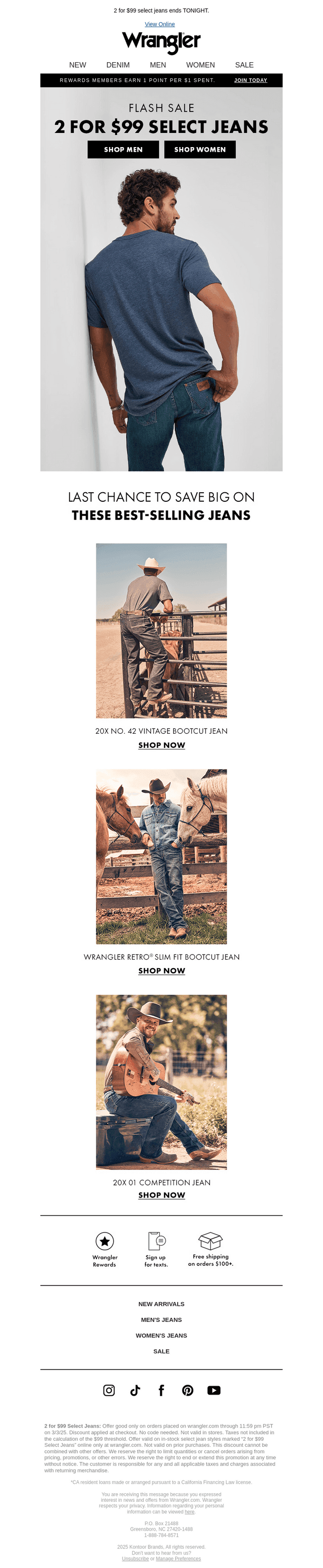 Last call to save on jeans!
