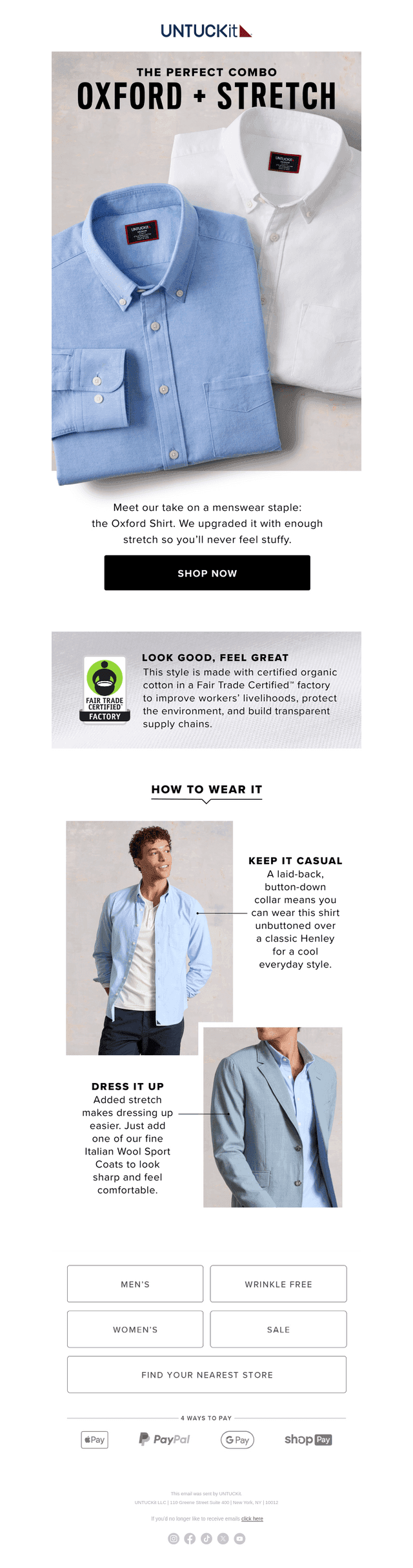 New: Oxford Shirts (With Stretch!)