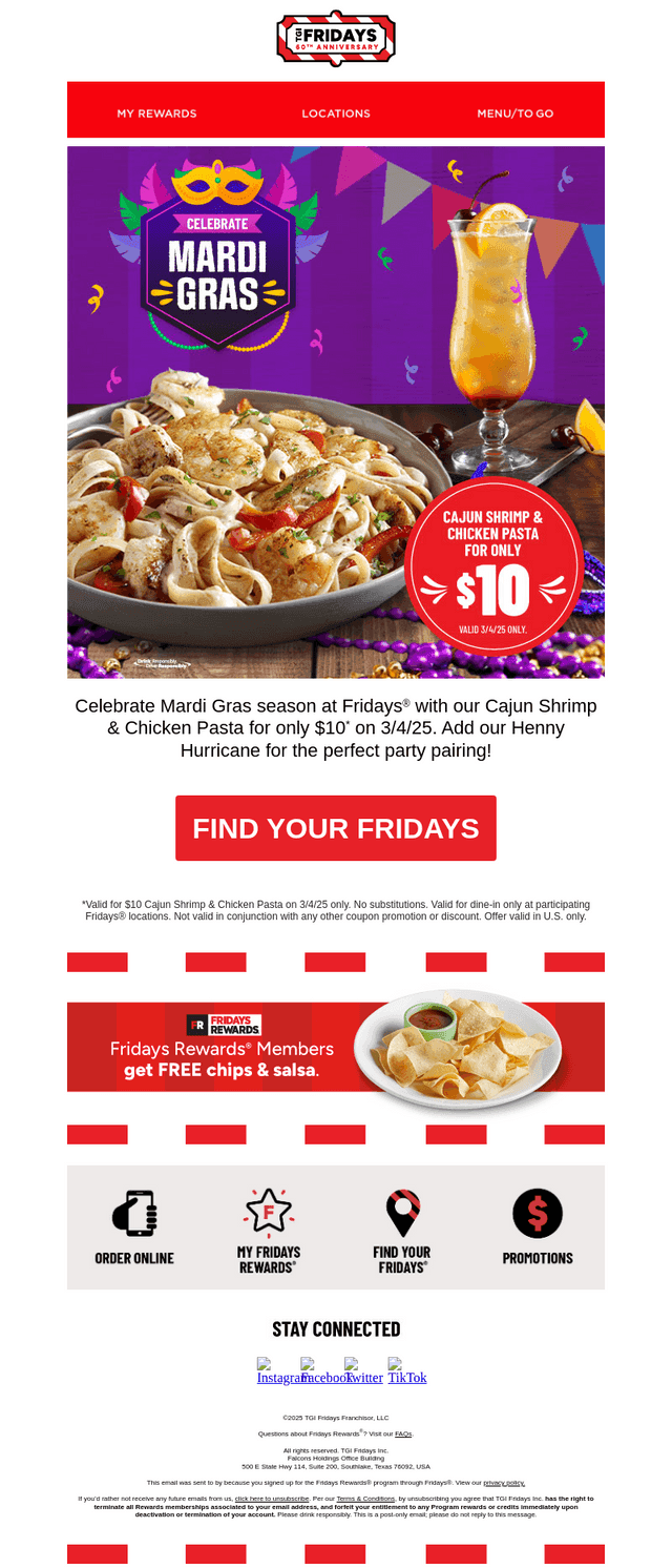 $10 Mardi Gras Feast!