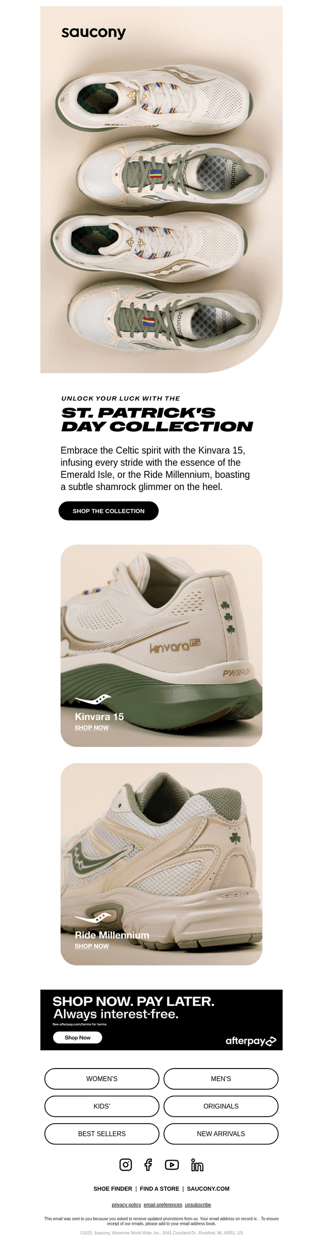 Saucony email from Tue, Mar 4, 2025
