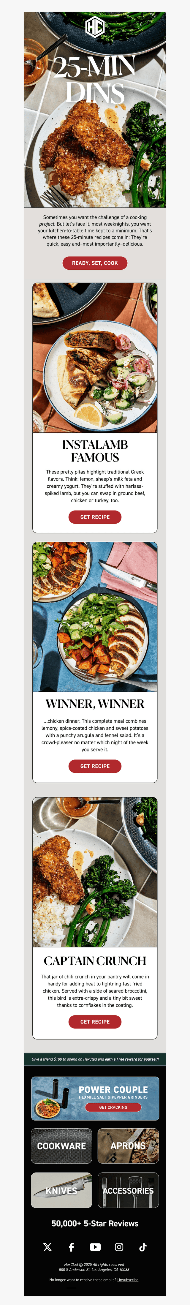 Dinners <  25 minutes? Done.