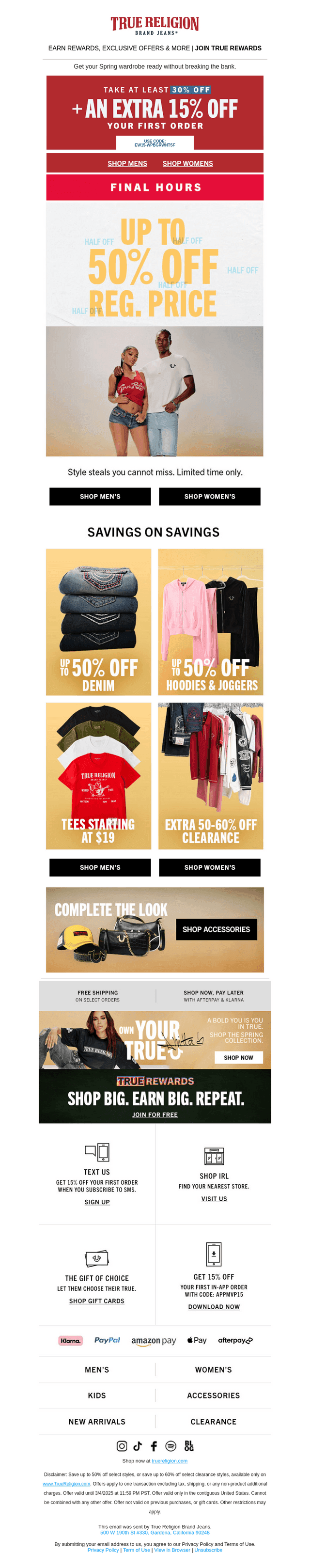 FINAL HOURS ⏳ UP TO 50% OFF