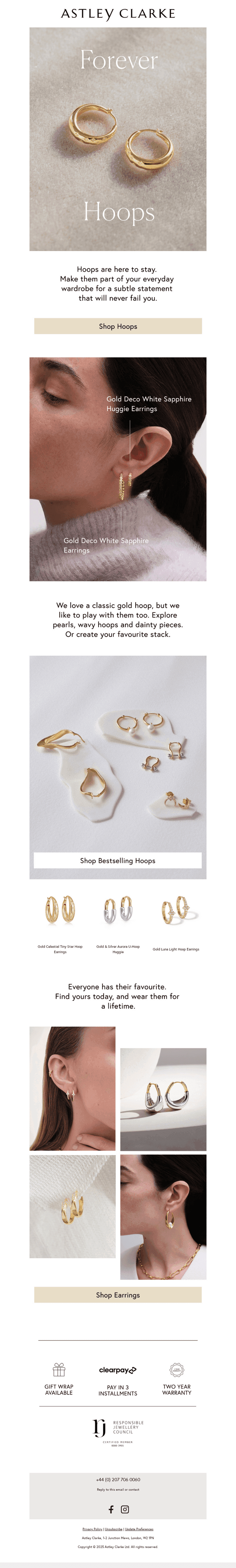 Everyday hoops from £58