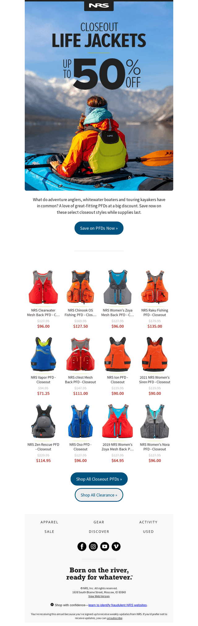 Save Up To 50% on Life Jackets