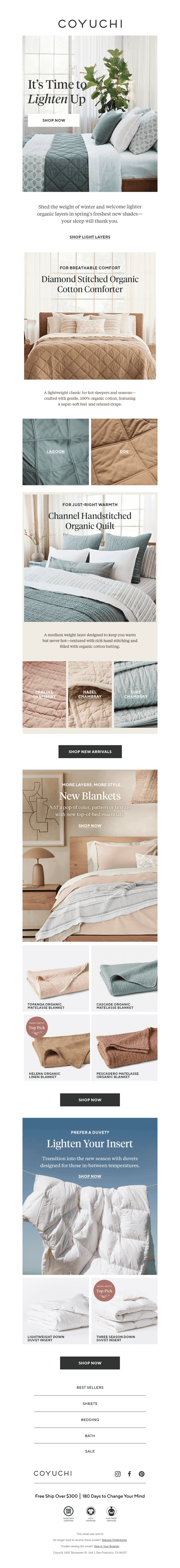 Lighten Up: New Organic Comforters + Quilts