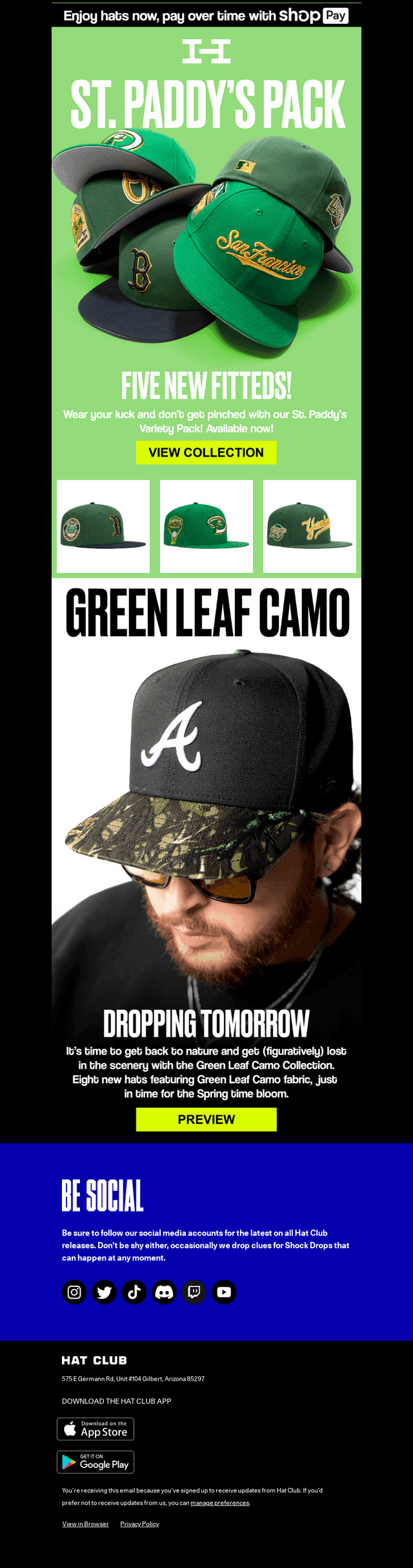 Hat Club email from Wed, Mar 5, 2025