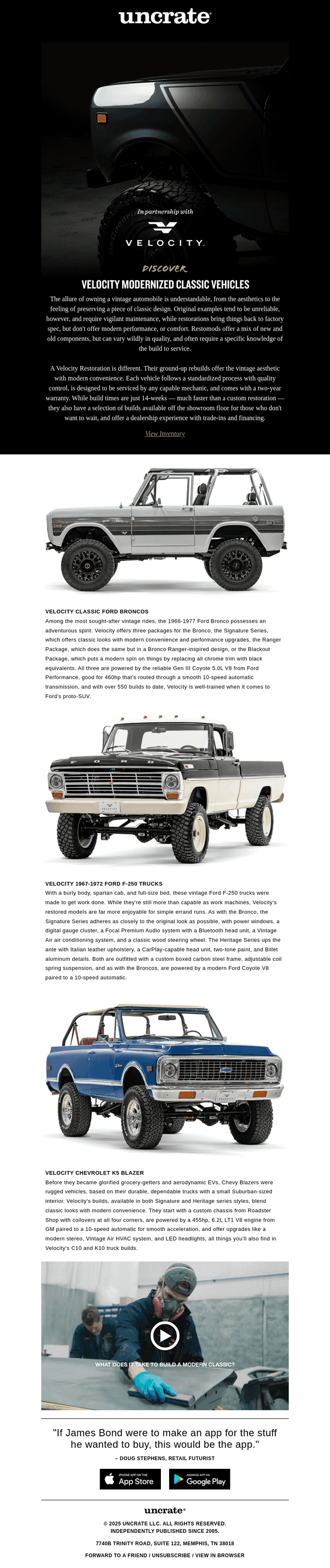 Discover / Velocity Modernized Classic Vehicles