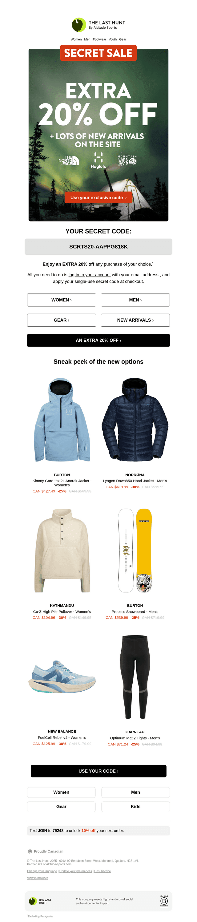 20% off and new arrivals