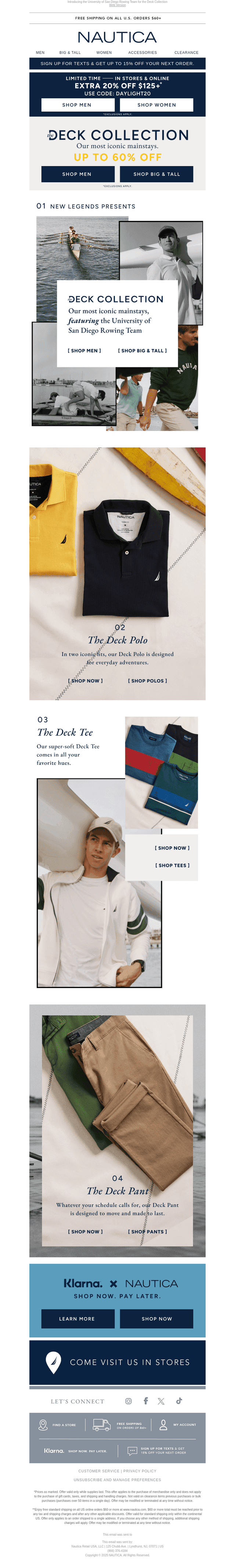 NEW! 60% off Deck styles + EXTRA 20% OFF $125