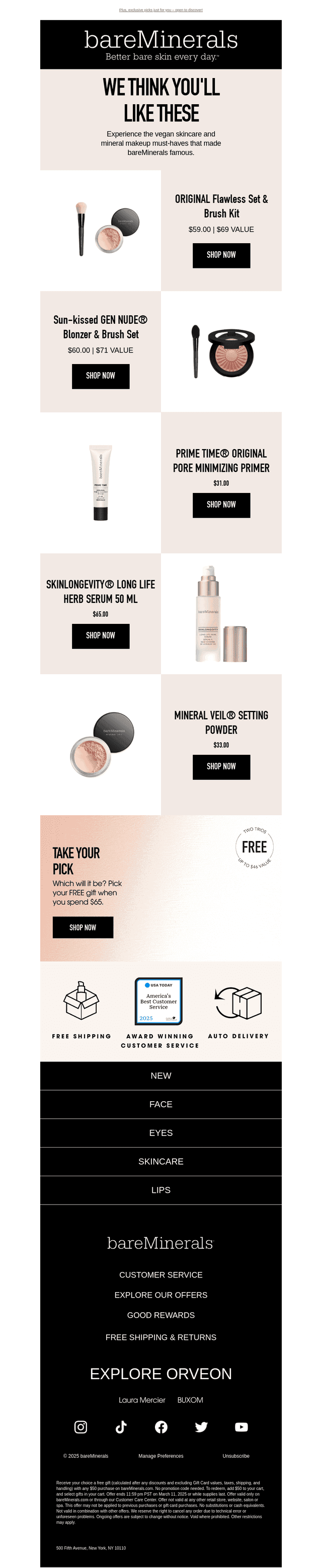 Unlock a Free Gift When You Spend $65!