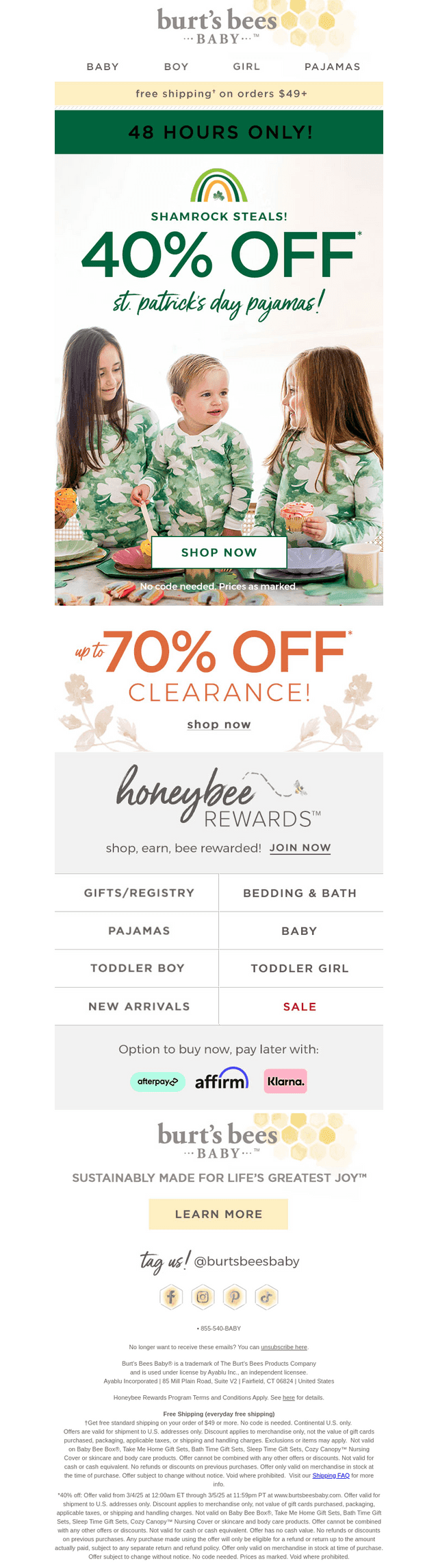 Burt's Bees Baby email from Thu, Mar 6, 2025