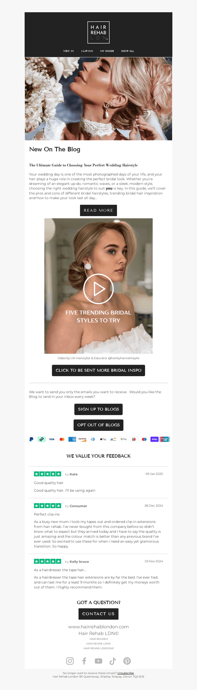 Hair Rehab London email from Thu, Mar 6, 2025