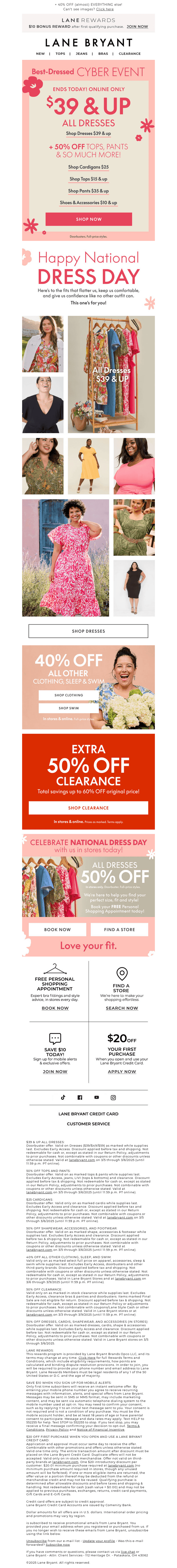 ENDS TODAY! ALL DRESSES $39+ 👗