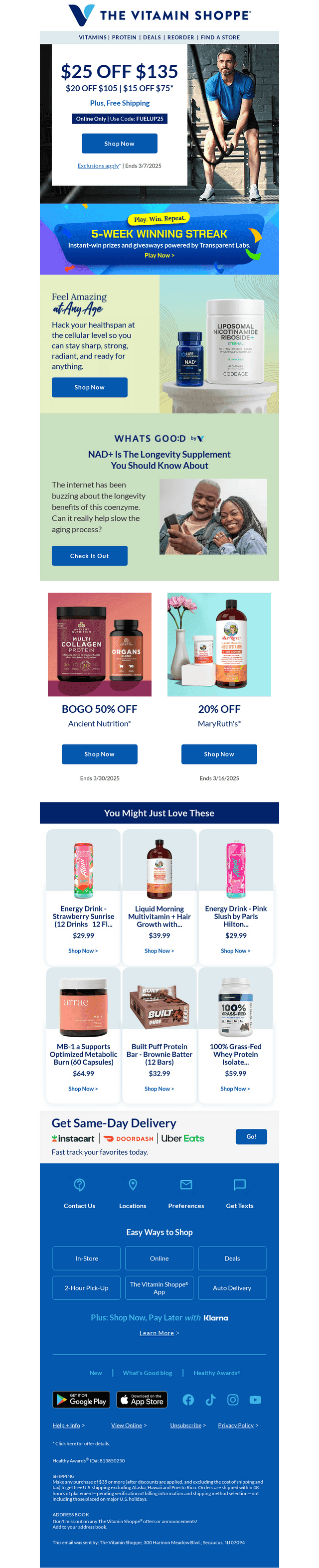 Get the code for up to $25 off!