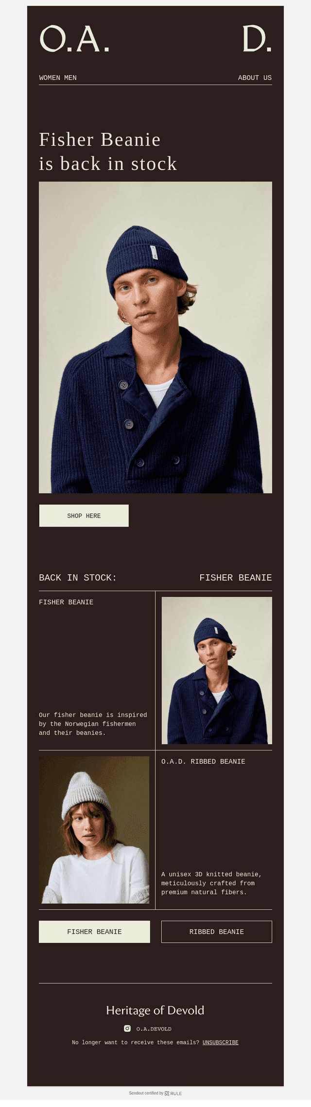 Fisher Beanie — Back in stock