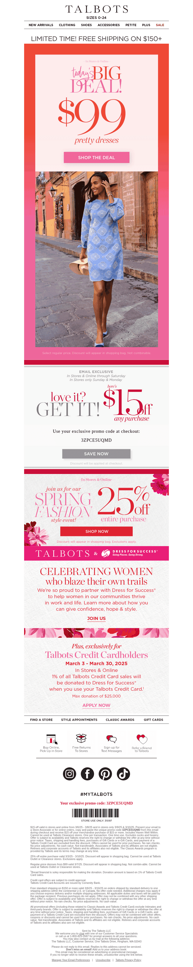 25% off ✅ + $15 off ✅ Spring Fashion ✅