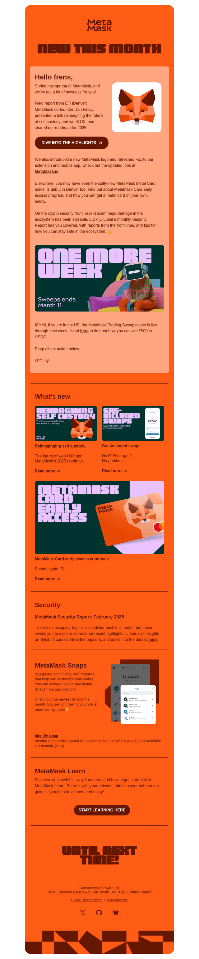MetaMask email from Fri, Mar 7, 2025