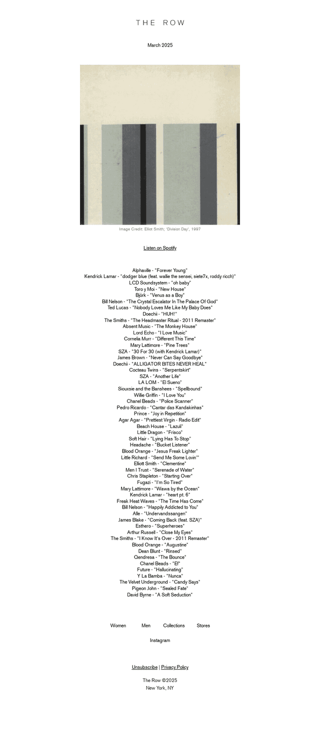 March 2025 | A Playlist by The Row