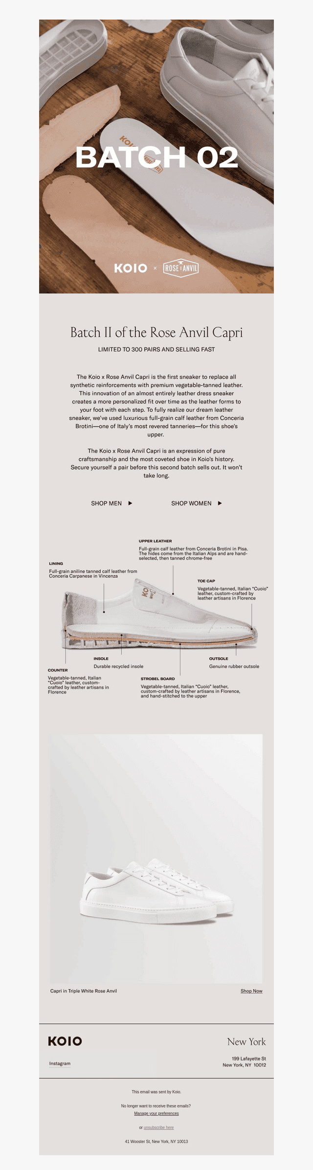 Secure the coveted Rose Anvil Capri