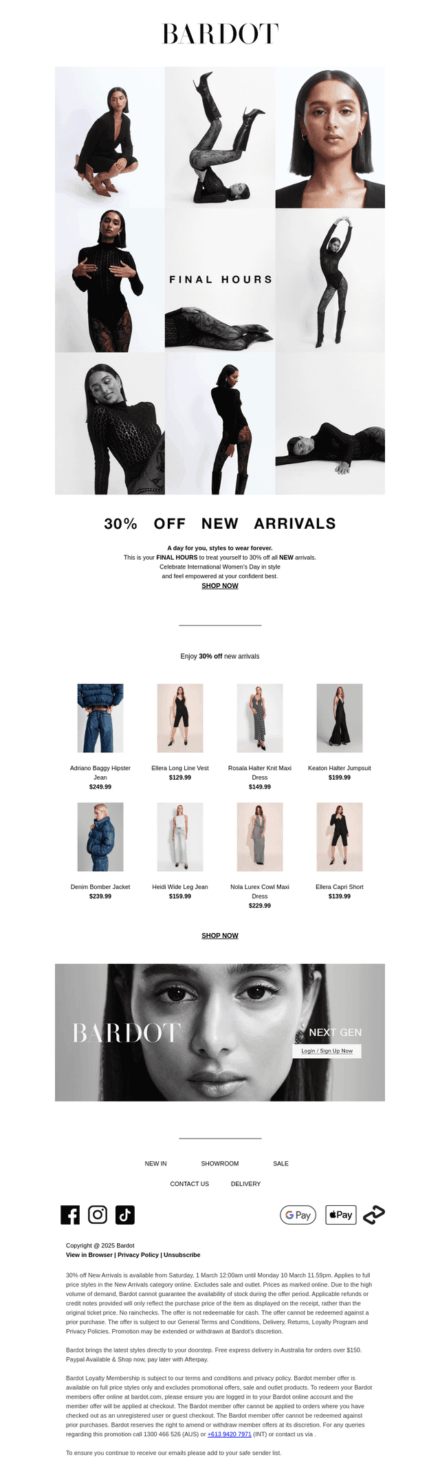LAST CALL | 30% off NEW arrivals