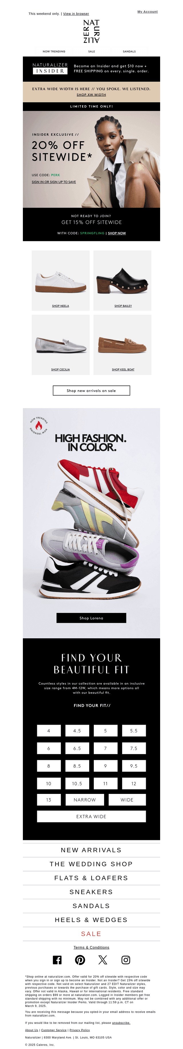 Insiders get 20% OFF spring faves