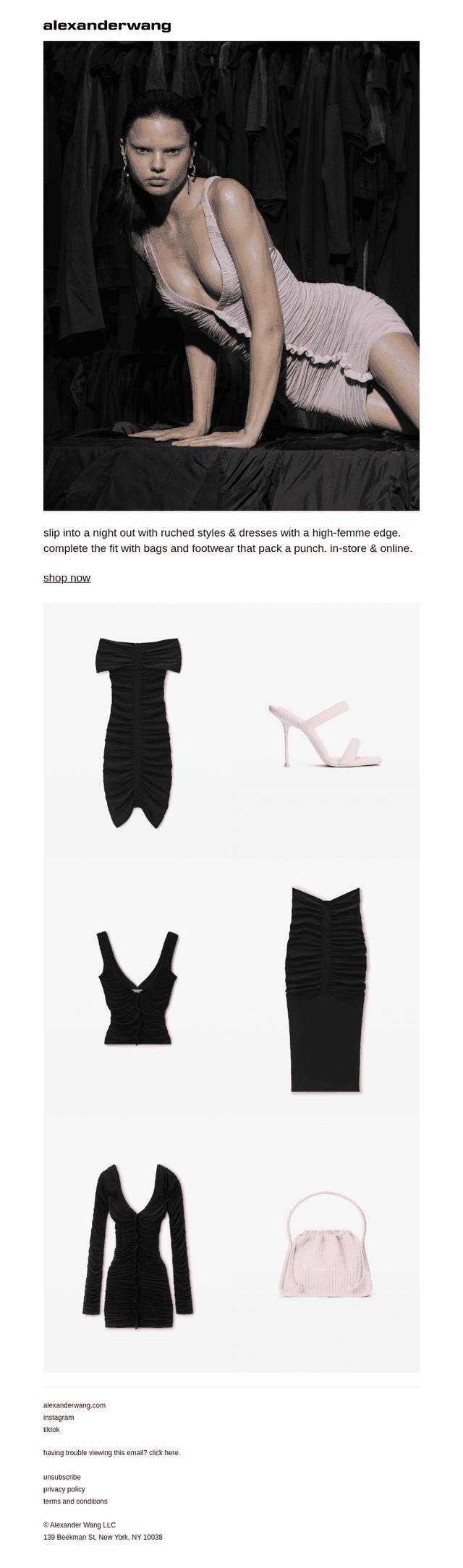 ruched styles for all your escapades