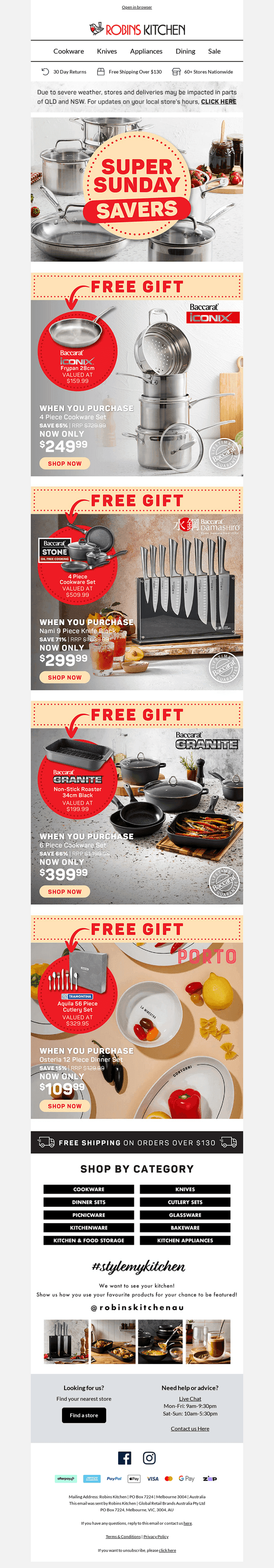 ⚡FREE 4 PIECE COOKWARE⚡RRP $509.99