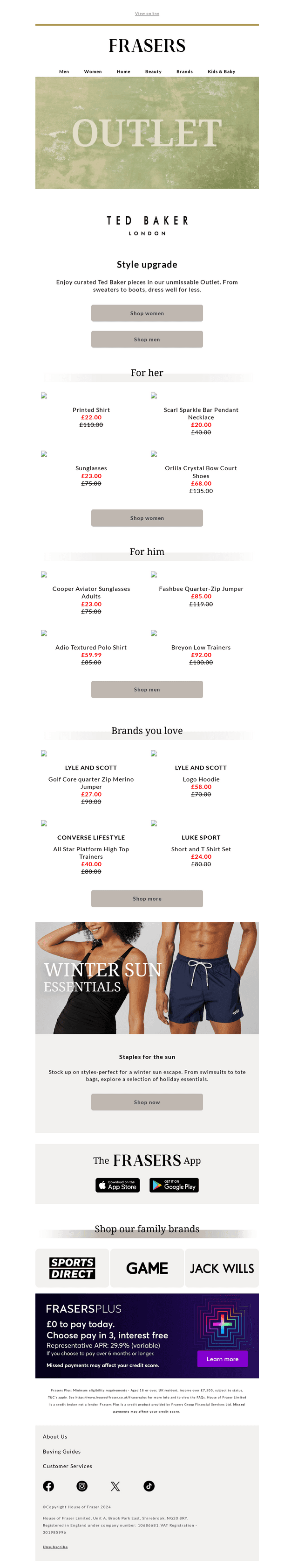 Outlet: Ted Baker