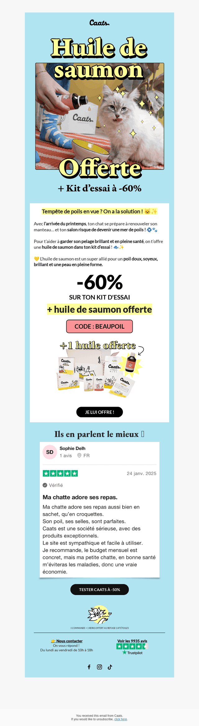 Huile de saumon offerte 🙀