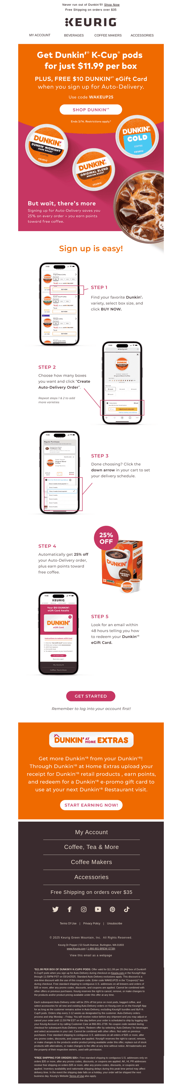 Keurig email from Sun, Mar 9, 2025