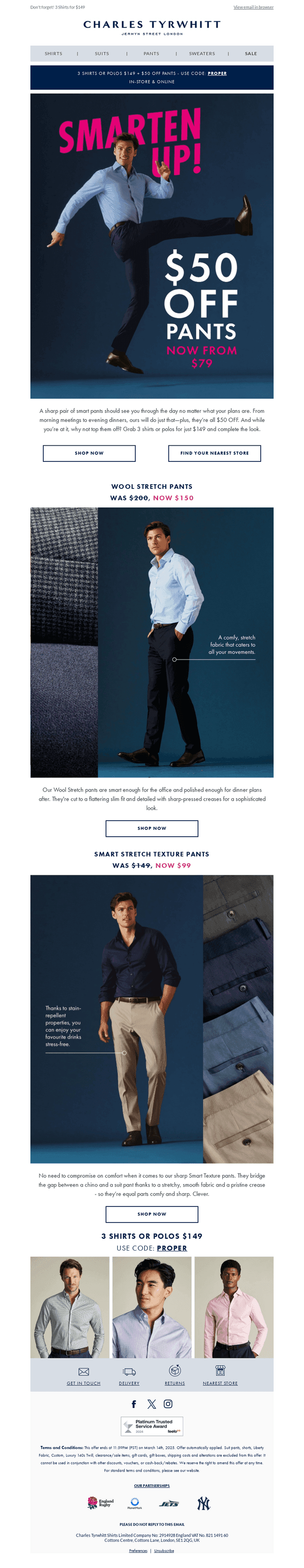 Think Smart! $50 OFF Pants