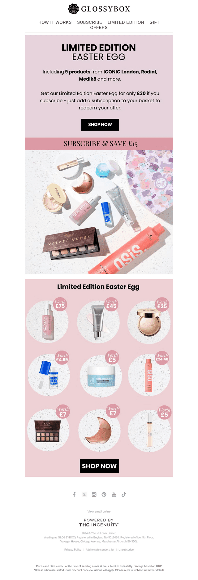 SELLING FAST 🐣 GLOSSYBOX Easter Egg (Worth £198)