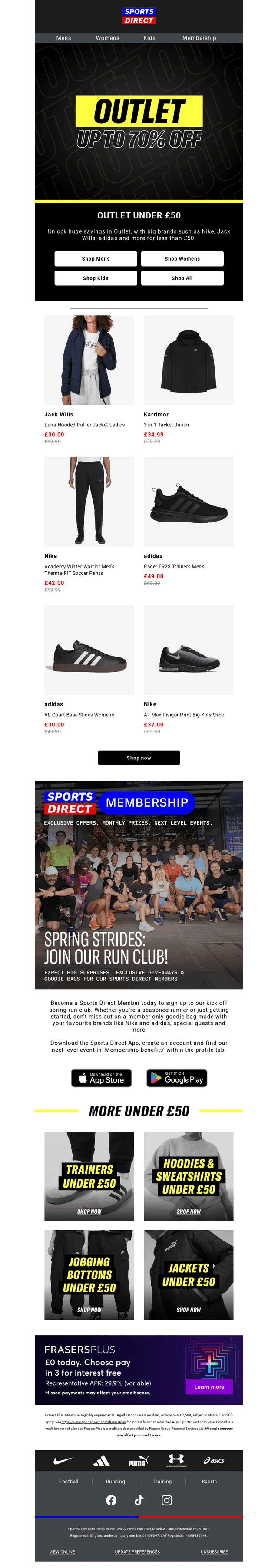 Outlet under £50