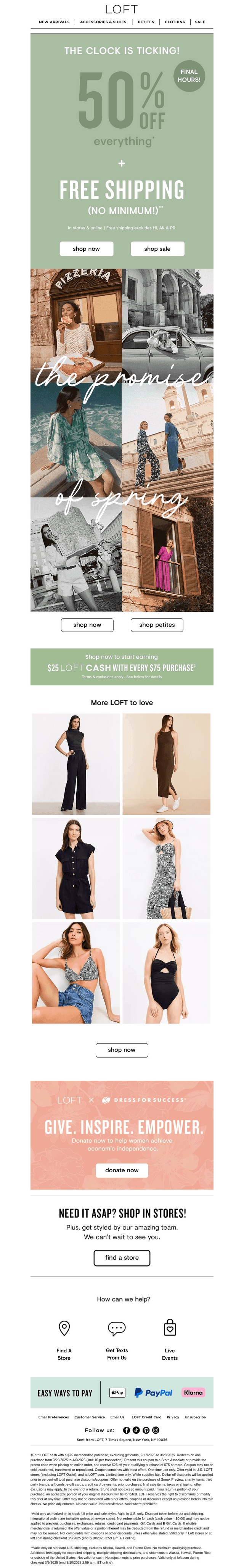 TICK TOCK: 50% off + FREE shipping ends tonight