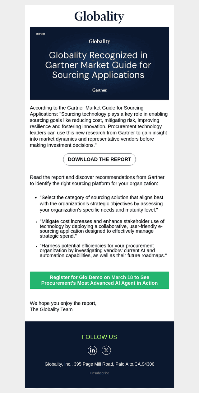 Gartner Market Guide for Sourcing Applications: Your Complimentary Copy!