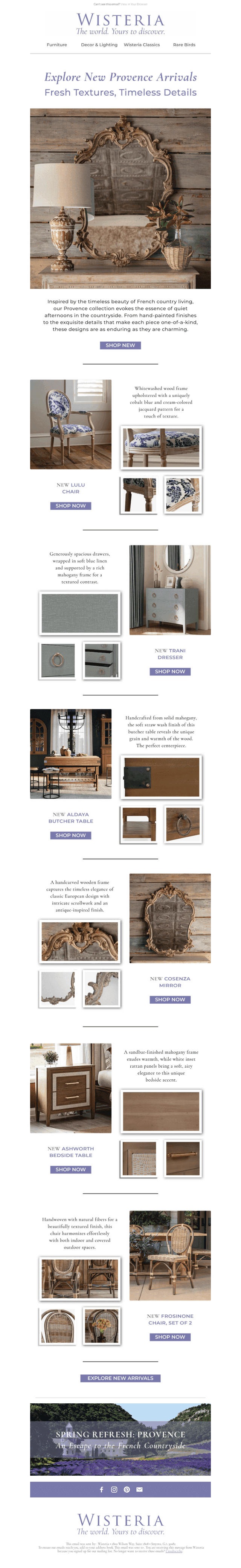 New Arrivals: Timeless Provence Elegance