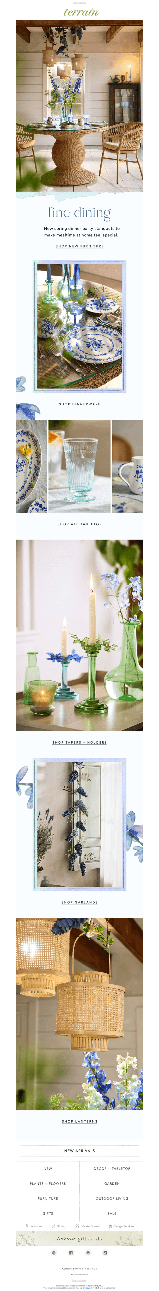 Fresh plates for spring dinner parties
