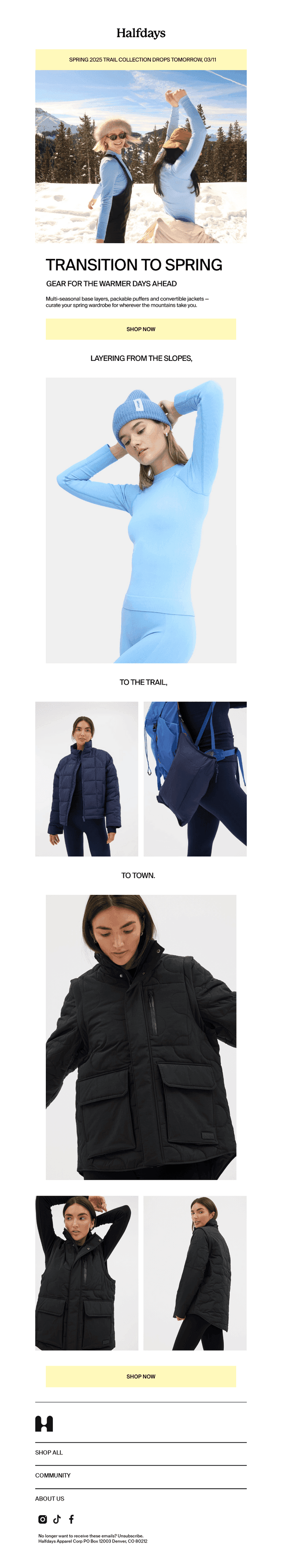 Gear For The Warmer Days Ahead
