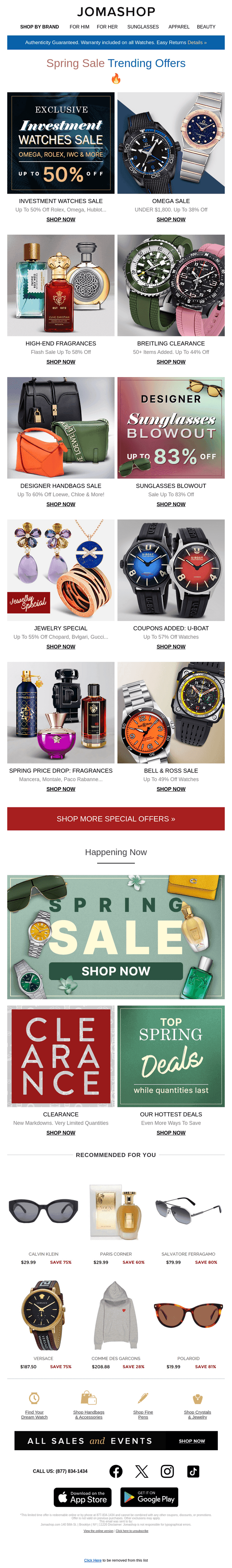 Up to EIGHTY% OFF + New Items in Stock