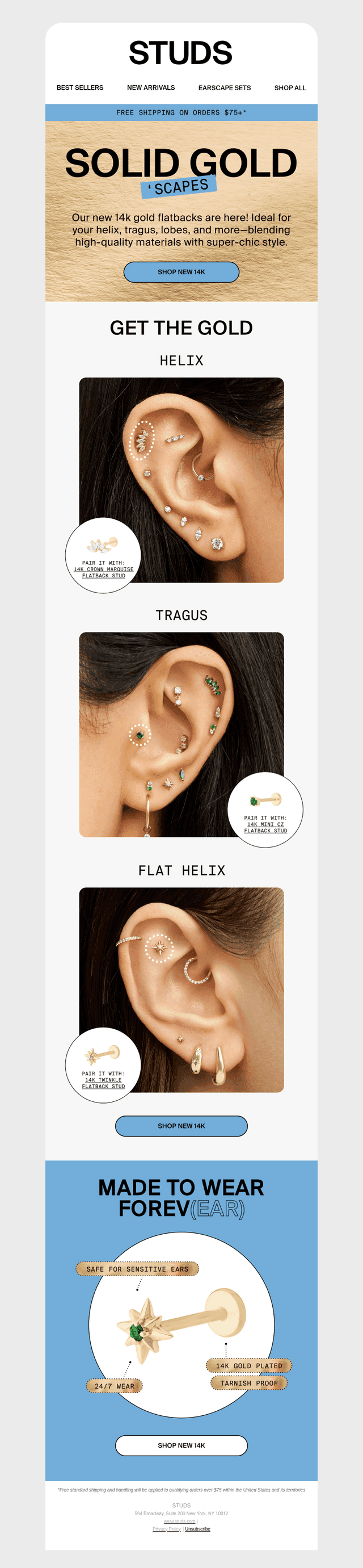 🌟All New 14K Piercing Jewelry 🌟