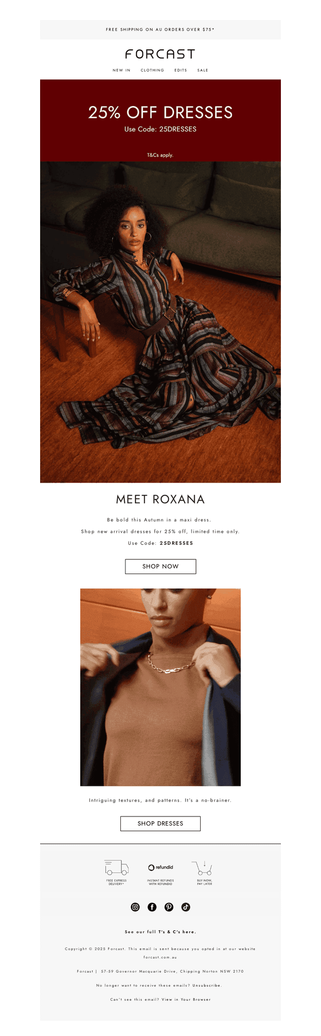 Ready For Autumn with 25% Off Dresses
