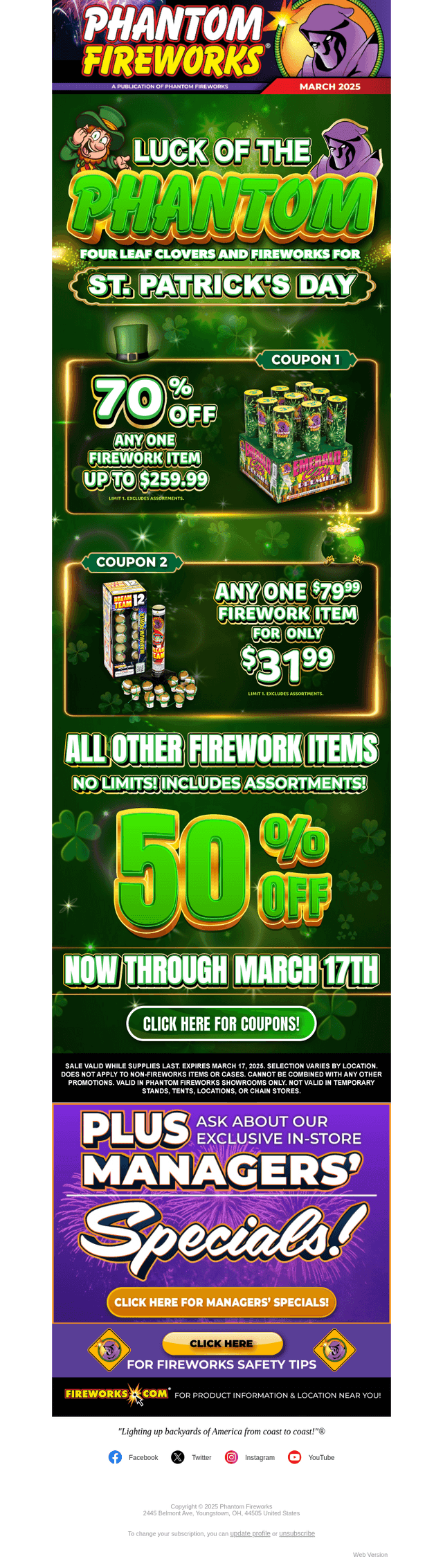 Phantom Fireworks email from Tue, Mar 11, 2025
