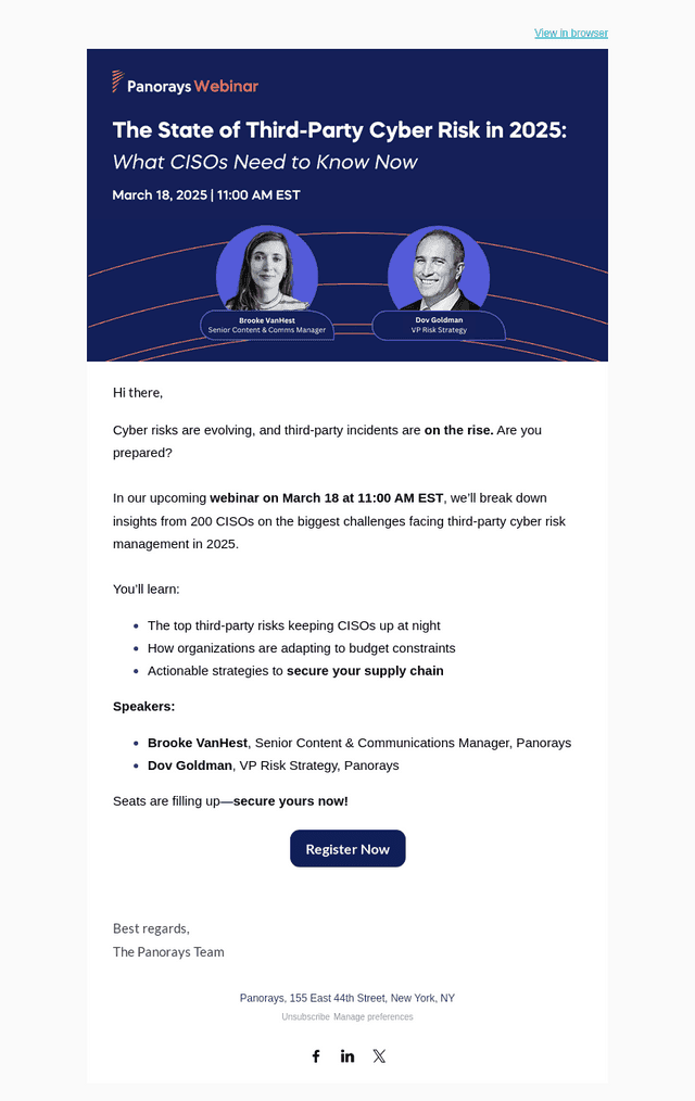 Prepare for 2025: Third-Party Cyber Risks Webinar