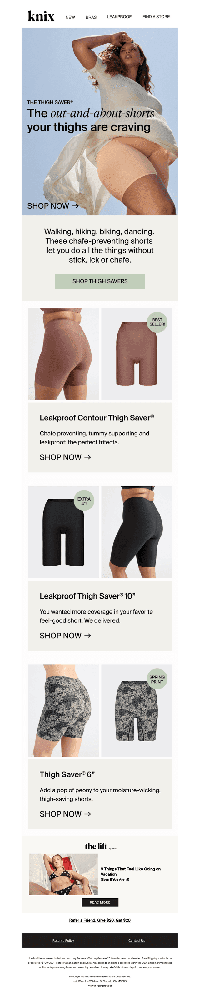 Warm days ahead ☀️ No chafing in sight