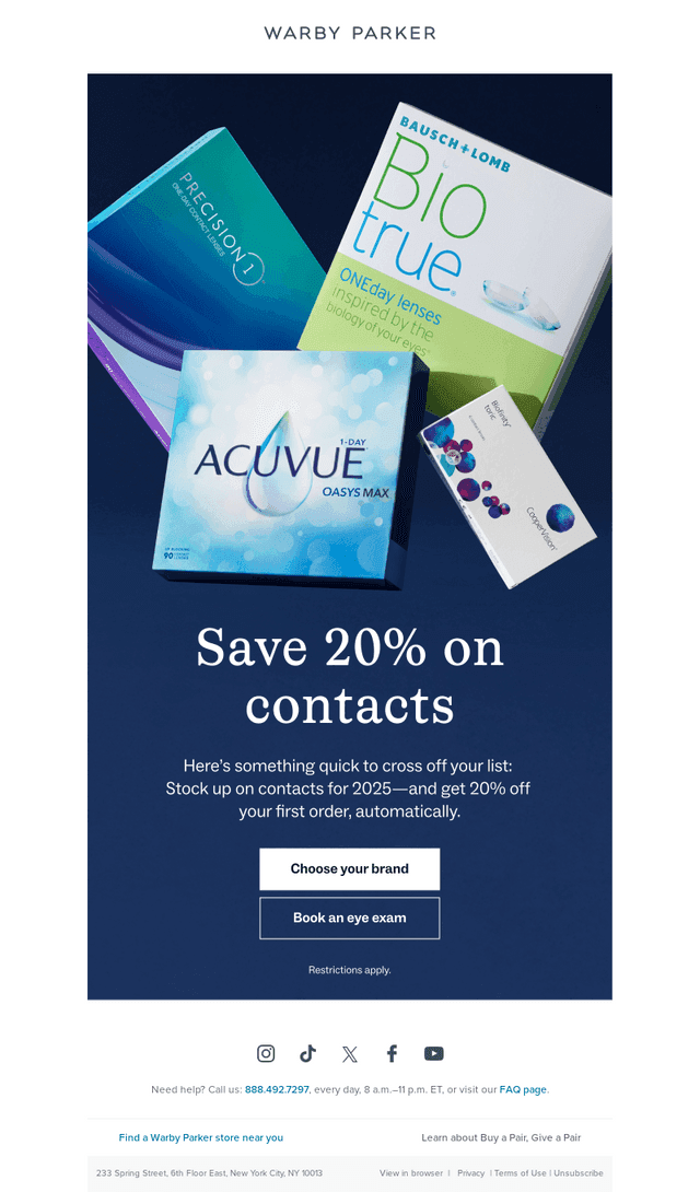 Save on your favorite contacts