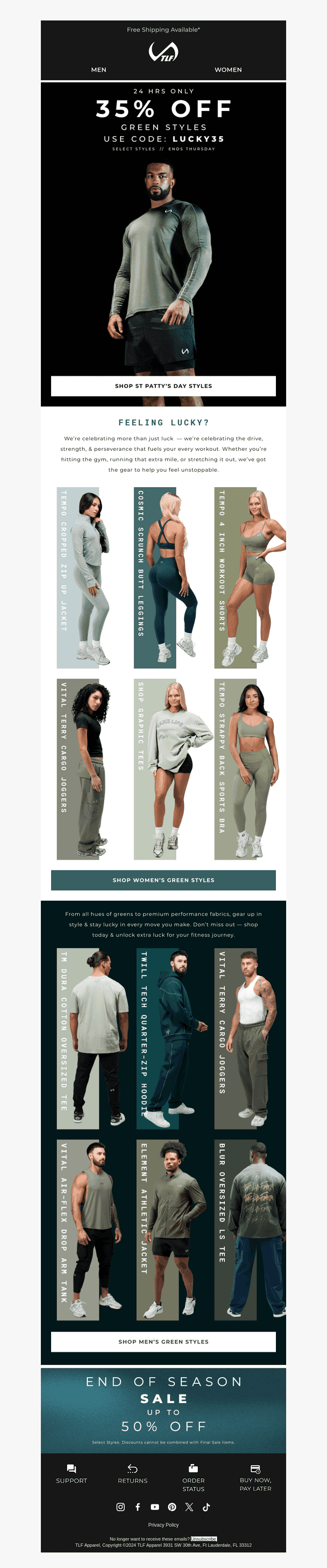 TLF Apparel email from Wed, Mar 12, 2025