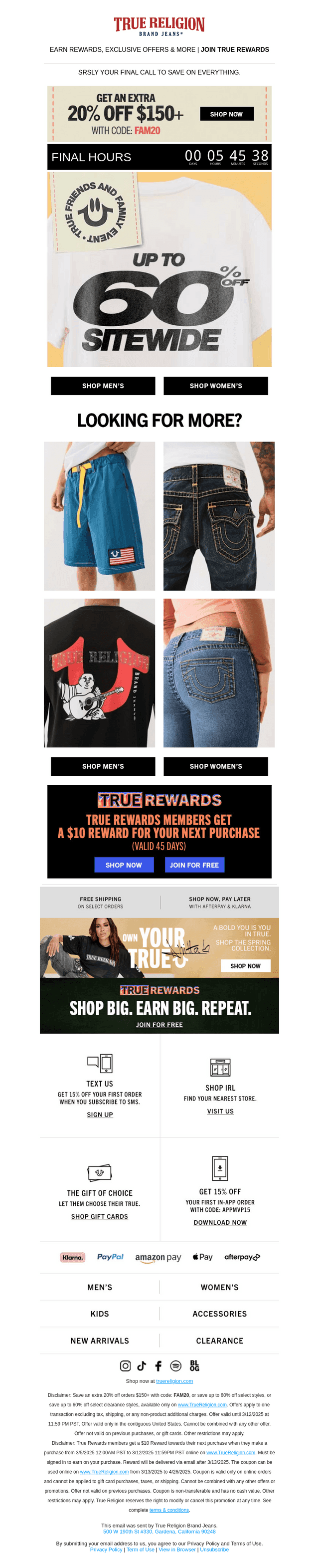 FINAL HOURS 😱 60% OFF + 20% OFF SITEWIDE