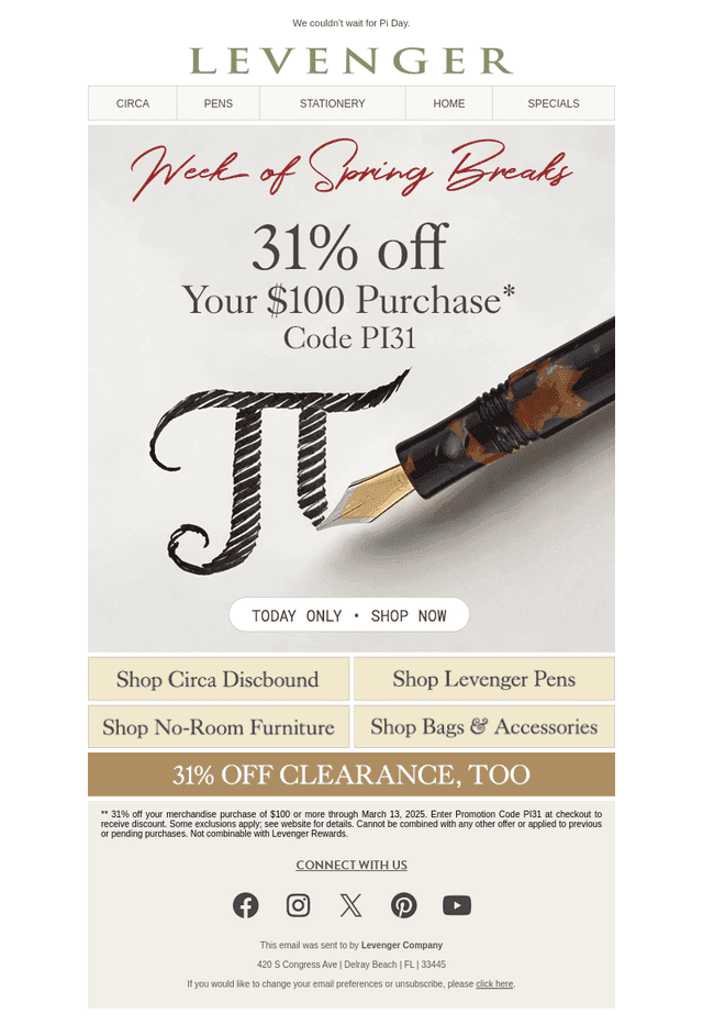 Easy as Pi. 31% off Today.