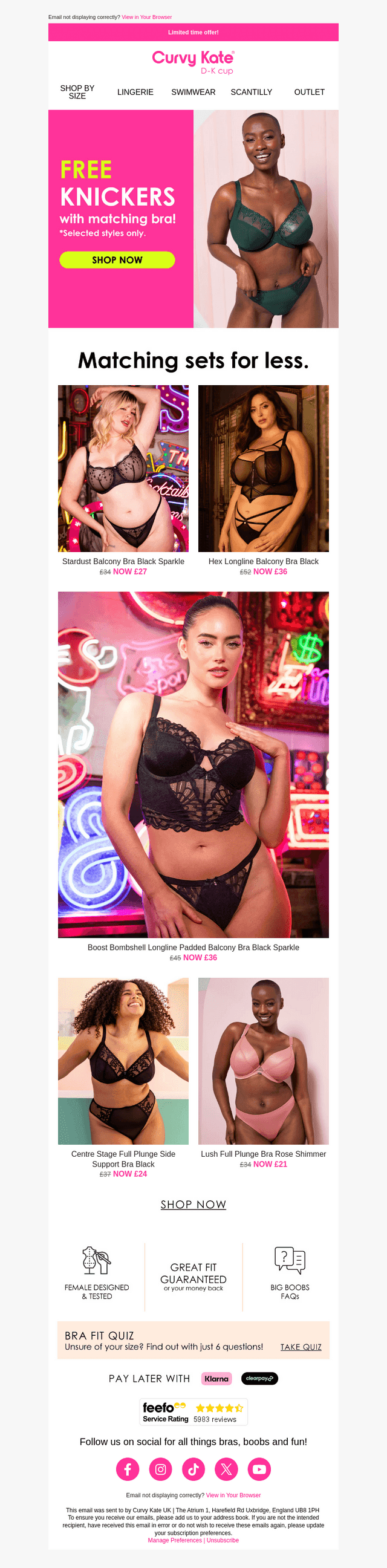 PSA: FREE knickers with your next bra